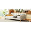 Lit de jour blanc simple avec 4 pieds - Lit uni et rembourré pour tous les styles de décoration intérieure 4 po, espaces modernes