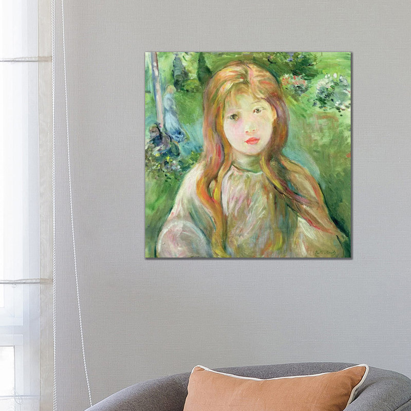 Little Girl At Mesnil, 1892 by Berthe Morisot - Wrapped Canvas Painting, 66.04cm H x 66.04cm W x 1.905cm D