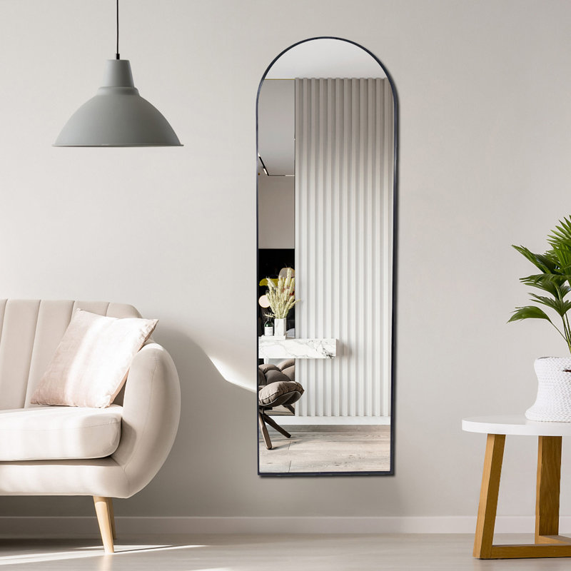Miroir mural Oribelle, 63 po x 20 po, Noir