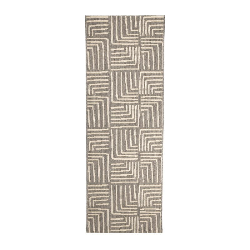 COUNTY PATCHES GREY 120/170cm, Runner 67 x 200 cm