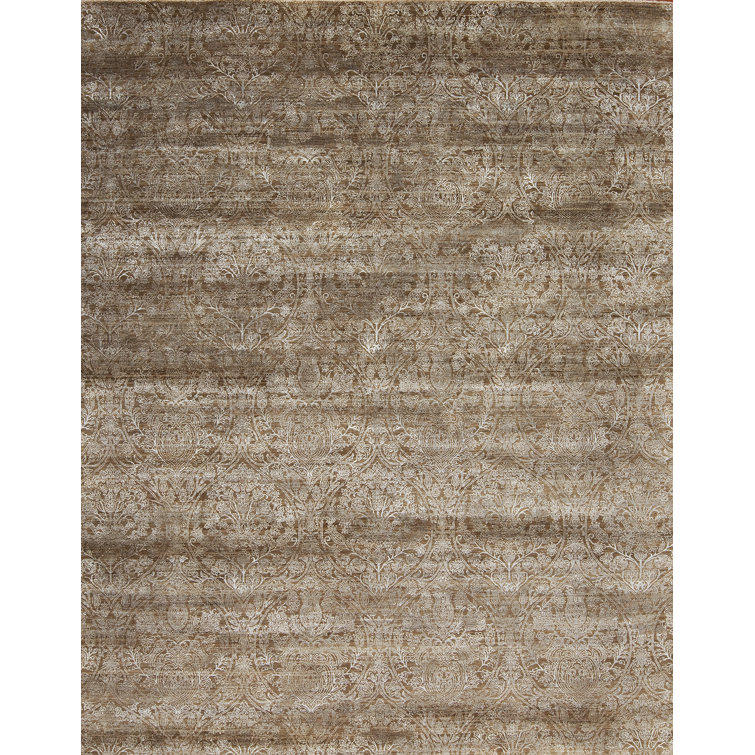 Manhattan Reserve Hand Knotted Area Rug in Brown