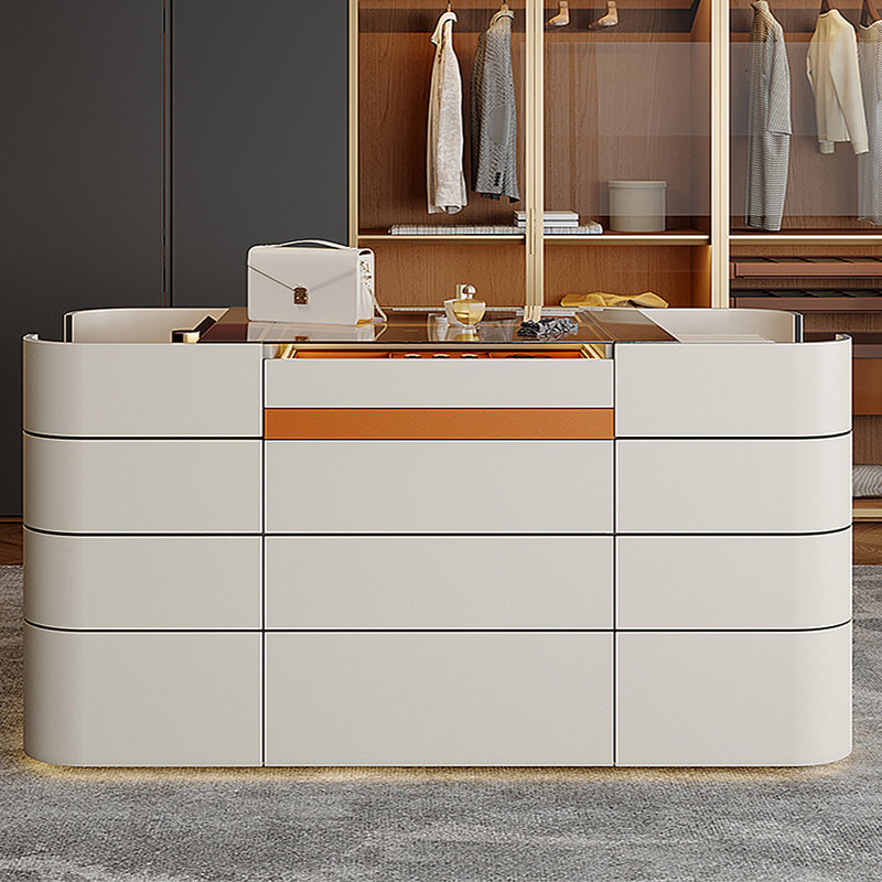 Vitrine de rangement légère pour bijoux, Crème, crème