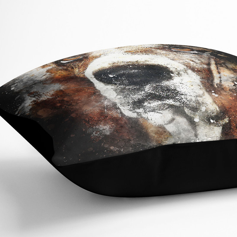 Square Throw Cushion, 40cm H x 40cm W x 15cm D, Black
