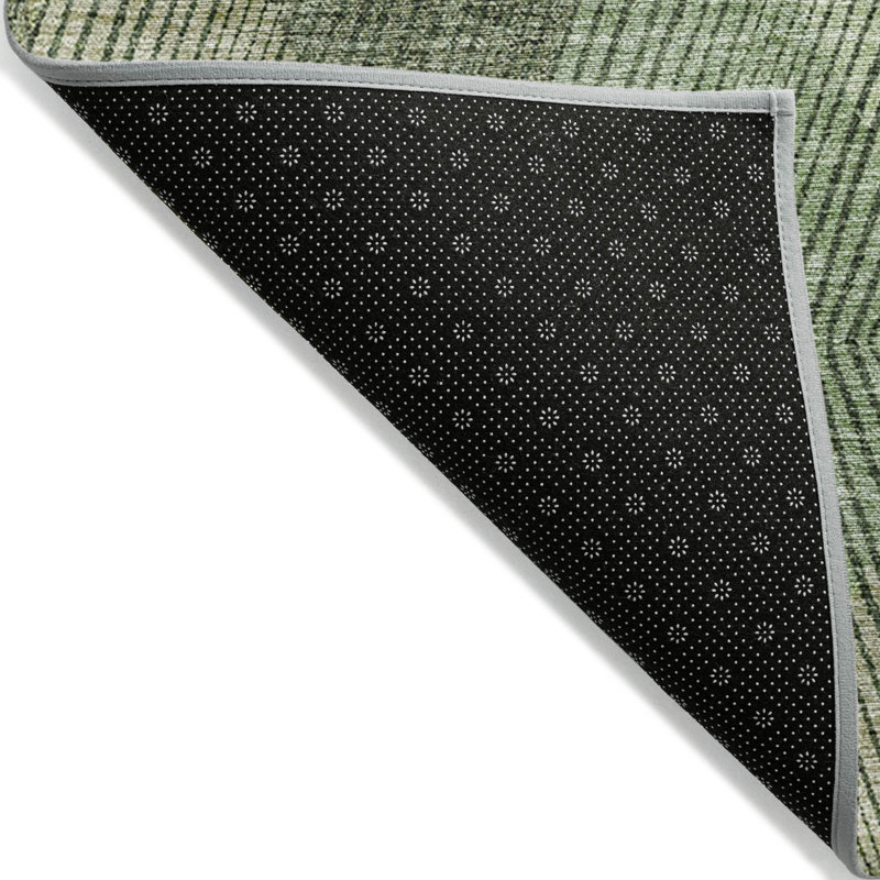 Arpin 3' X 5' Green Mint Green And Sage Argyle Washable Indoor Outdoor Area Rug