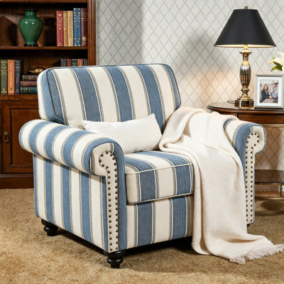 Upholstered Cotton Blend Armchair