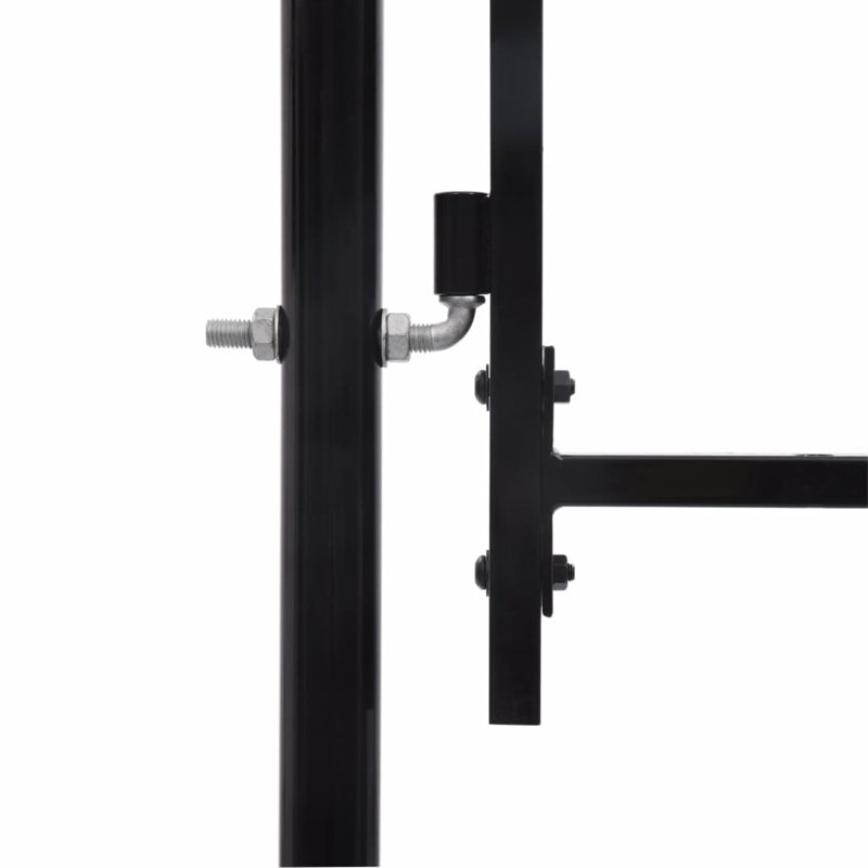 Barrière en métal noir, 47.2" H x 39.4" W, Dessus Spike