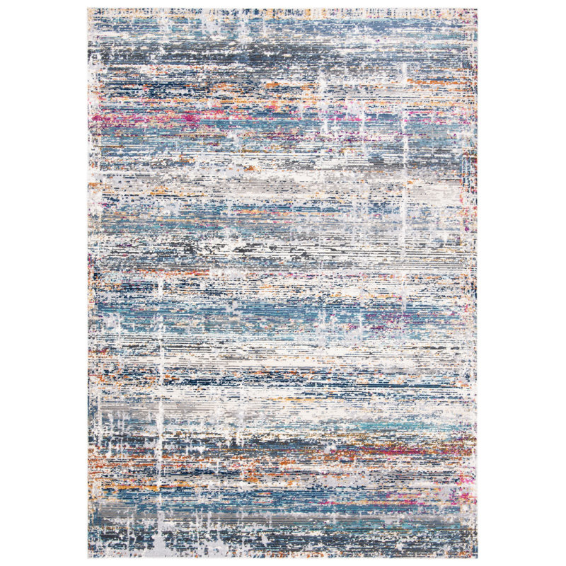 Kempson Performance Abstract Rug, Rectangle 8' x 10'