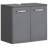 Quickset 327 60cm Single Bathroom Vanity Base Only in High Gloss Anthracite/Gloss Anthracite