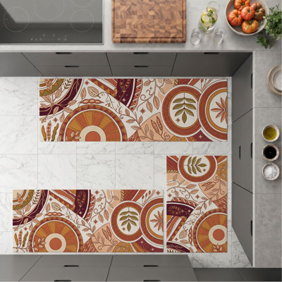 Tapis de cuisine lavables antidérapants Earthy