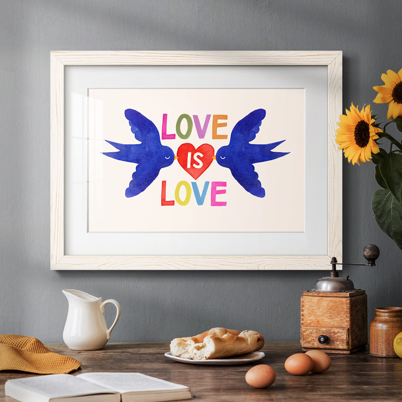 " Love Loudly Collection A ", White, 14" H x 20" W x 1.5" D