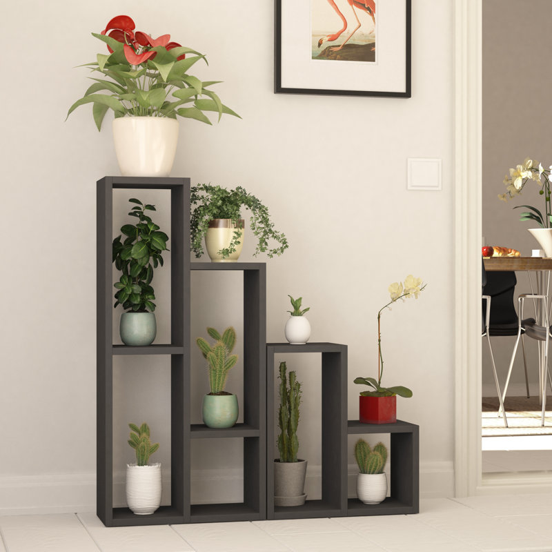 Deeter Multi-Tiered Plant Stand Stylish Freestanding Storage Solution, Anthracite