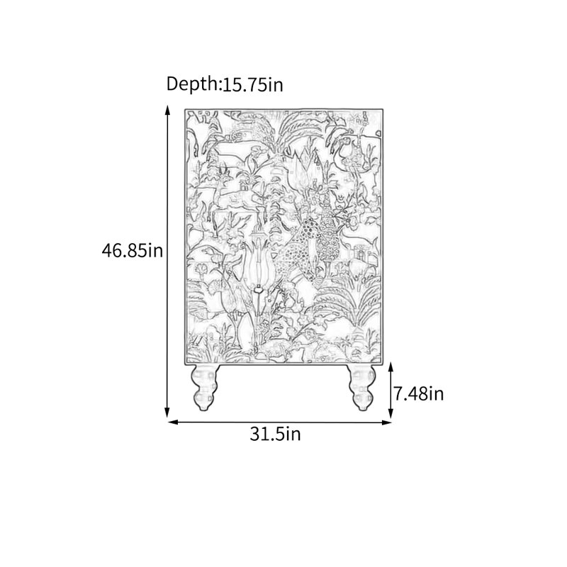 Armoire de rangement élégante à cinq tiroirs