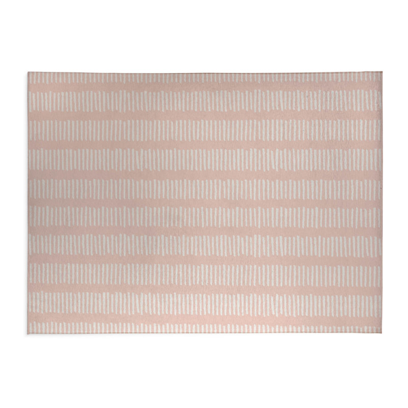 Fencing Rows Kids Play Mat, Pink, Rectangle 2' x 3'