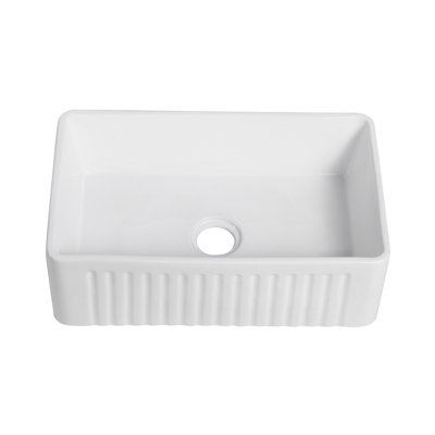 Calabria 30 " L Single Bowl Ceramic Kitchen Sink