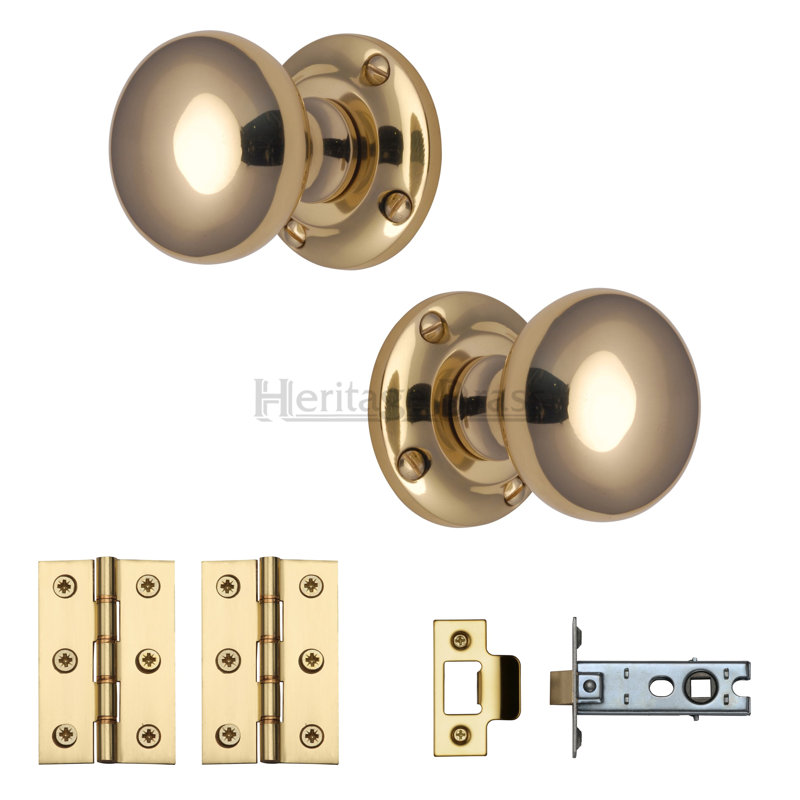 Heritage Brass Victoria Mortice Door Knob Kit