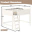 Lit mezzanine double avec garde-corps pleine longueur, lit mezzanine en bois massif avec échelles et vaste espace sous le lit, beige-1127596822-1127596825