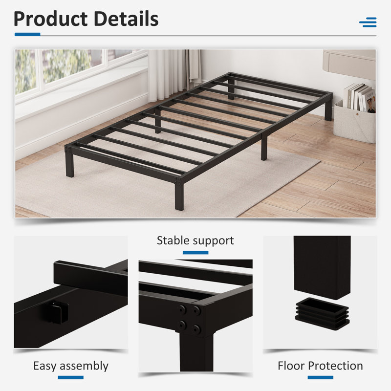 Penncross 9 Inch Bed Frame, Twin