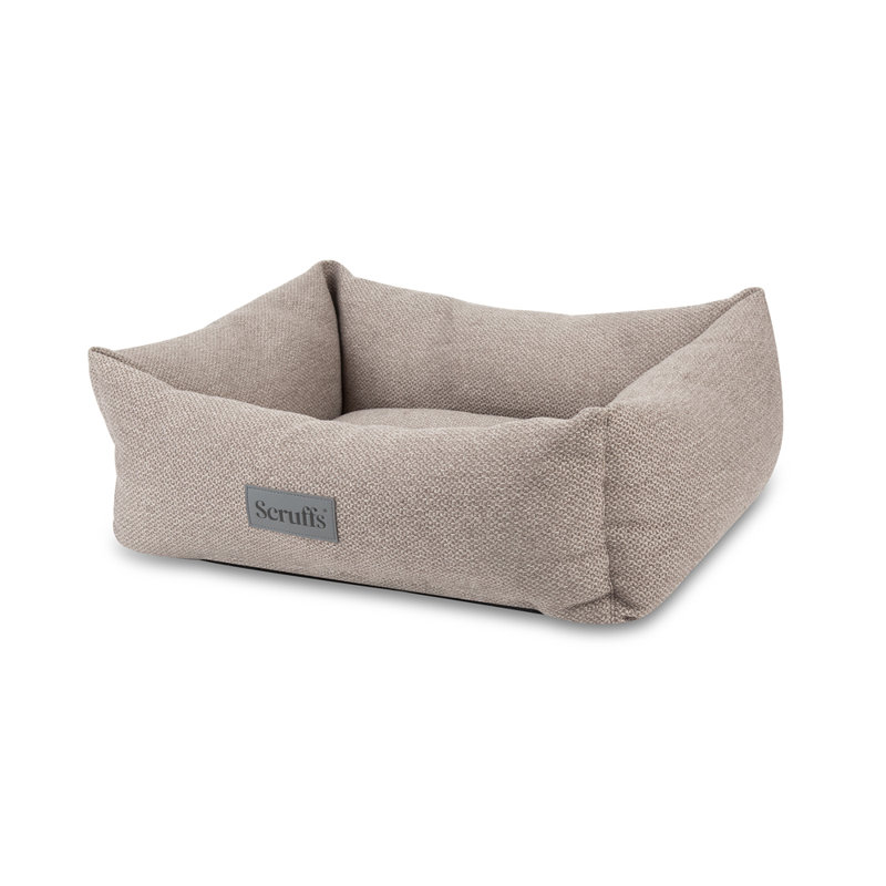 Scruffs Seattle - Luxury Dog & Cat Bed , Stone Grey, 21cm H x 60cm W x 50cm D