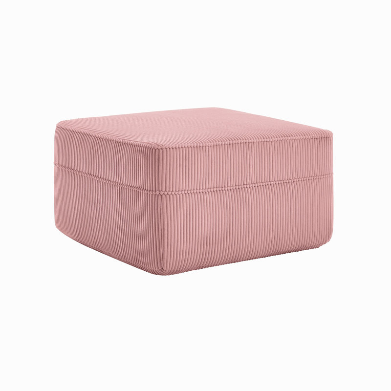 Repose-pieds Martha Velours côtelé - Rose, Pink