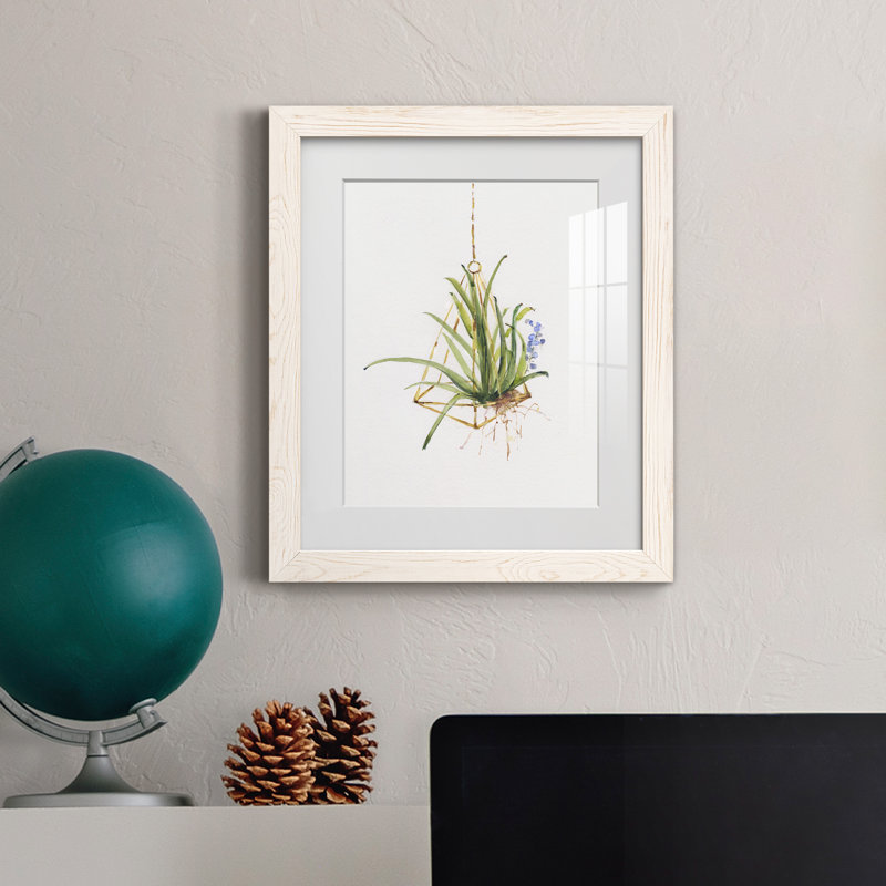 Gardenaire II - peinture encadrée, Cadre blanc, H 24 po x l 18 po x P 1,5 po