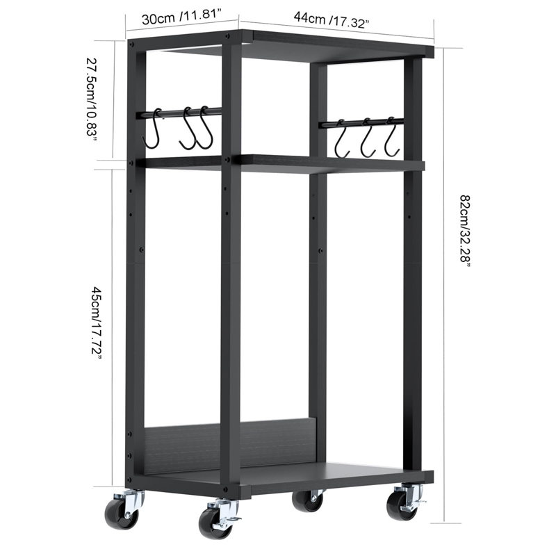 Bennink Manufactured Wood Desk Organiser, Black