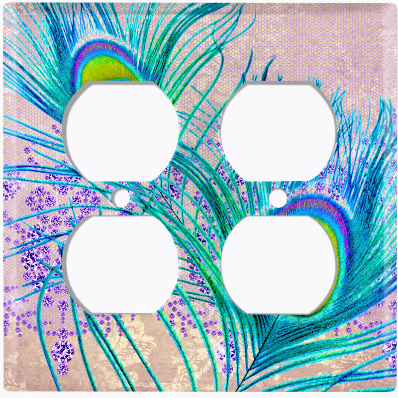 Patterned 2 - Gang Toggle Light Switch Standard Wall Plate