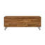 Banc de rangement en bois d'acacia massif de 46 pouces
