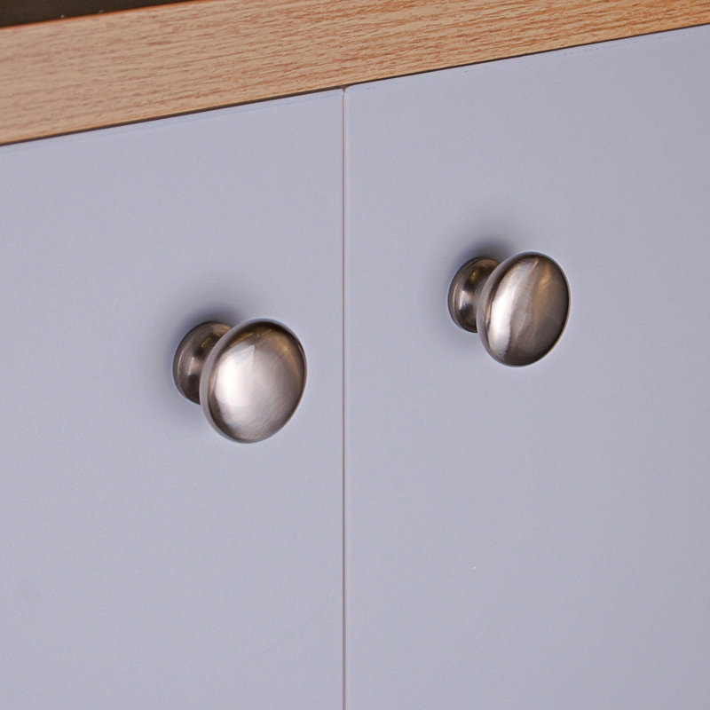 Plain Shaker Cabinet Knob, Brushed Nickel