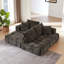 Canapé modulaire surdimensionné en L Chenille, design minimaliste, canapé-lit confortable pour les salons, les appartements et les espaces de réception-446438581-446438579
