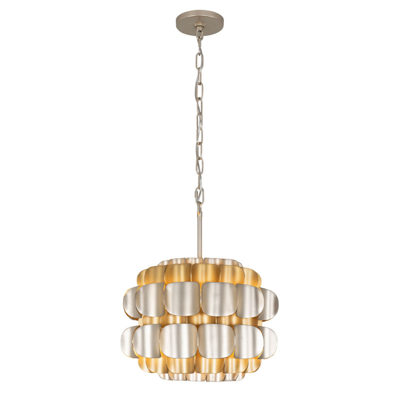 Luminaire suspendu 1 lumière Swoon, Or antique / poussière d'or