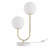 Metal 2-Light Globe Table Lamp