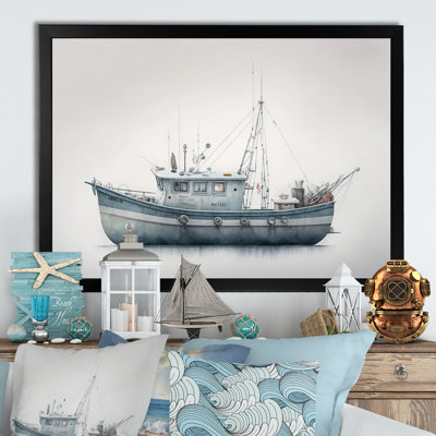 «Fisherman's Boat in the Snow I», reproduction sur toile