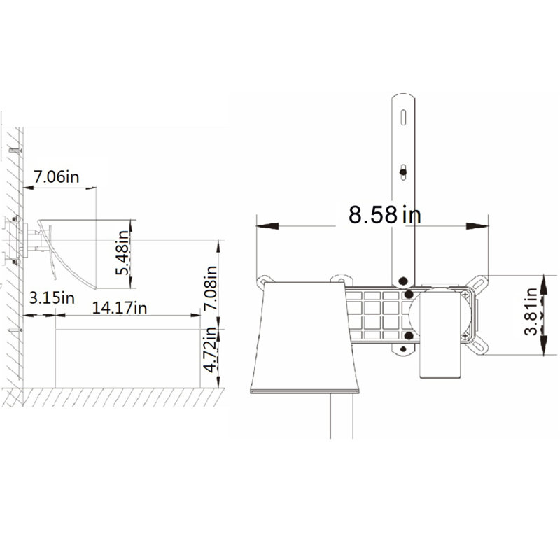 Wall Mount Widespread Bathroom Faucet, Matte Black