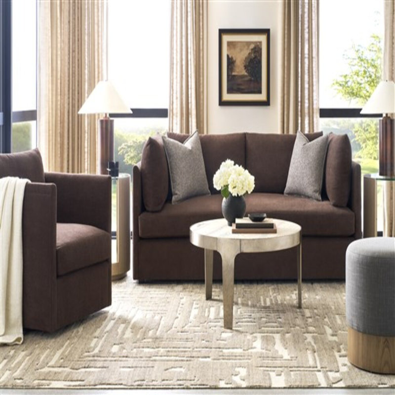 Liam Stocked Swivel Chair, Kofi Mink