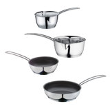 Capri 4 Piece Non-Stick Stainless Steel Cookware Set