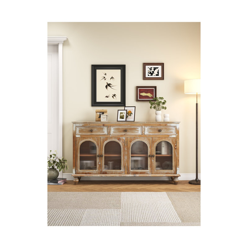 Buffet 59,06 "Farmhouse, Brun antique + blanc