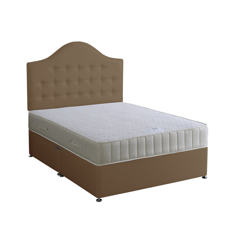 Memory Foam Divan Bed Set, Single (3'), Without Drawer, Beige