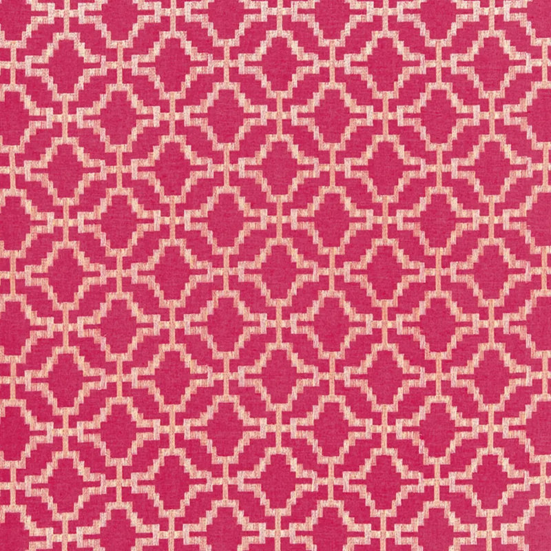 Sarana Geometric Linen Blend Fabric, Red