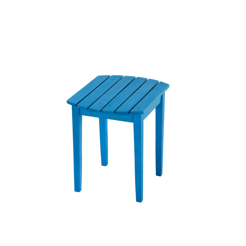 Chaise Adirondack à bascule en bois massif avec table Scottsville, Bleu ciel