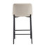 Tabouret de comptoir H 33,5 po avec dossier incurvé et structure en métal-881333215