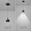 Mini luminaire suspendu à DEL en forme de dôme suspendu noir mat pour luminaire pour îlot de cuisine (paquet de 2)
