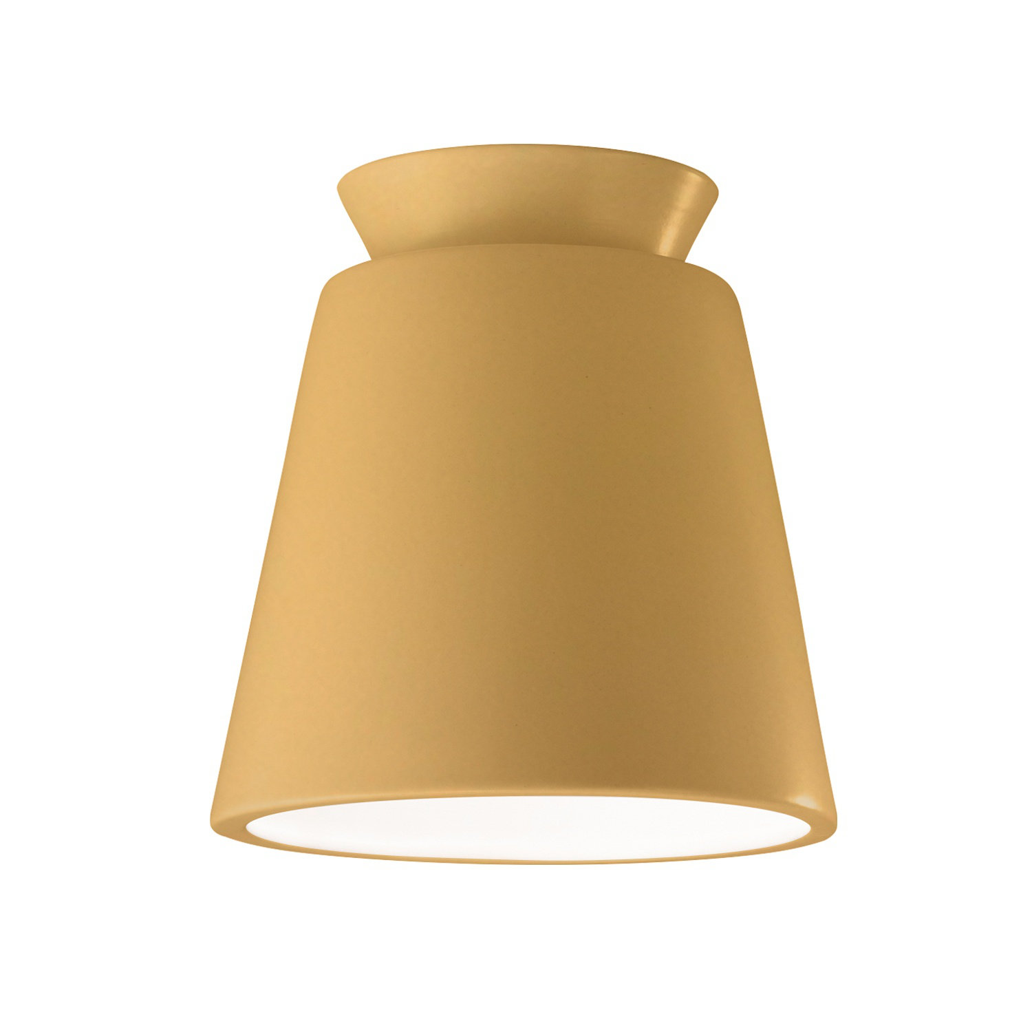 Logan 8" Single Light Flush Mount, Muted Yellow, LED (Integrated)