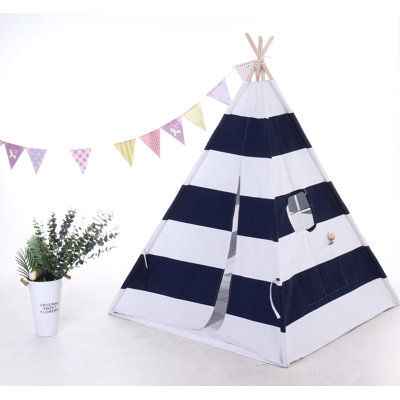 Blue Elephant 121.92cm W x 121.92cm D Indoor / Outdoor Cotton Play Tent