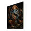 Art indien bleu sarcelle Ganesha mystique sur bois-820382090