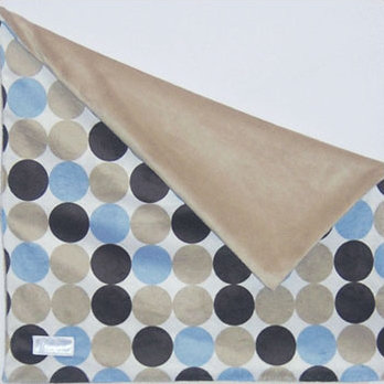 Couverture poussettes Minky Dot, Bleu