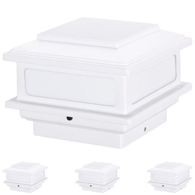 Lampes de poteau basse tension 5 W, 5 CCT, compatibles avec les poteaux de 3,5 et 4 pouces, 12-24 V CA/CC, blanches, White