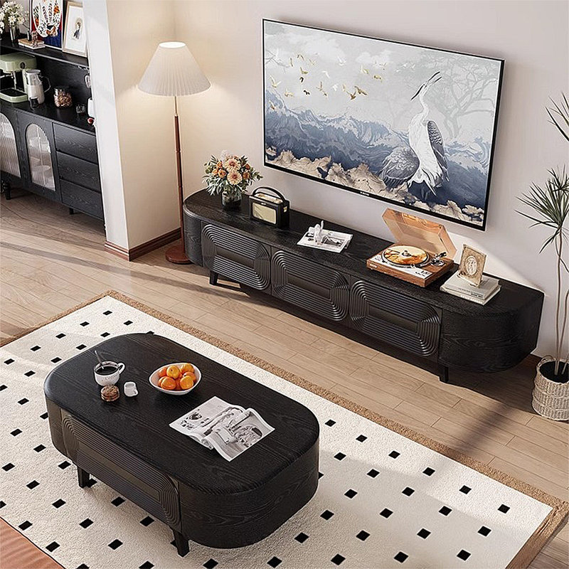Ensemble de meuble télé moderne et rétro avec rangement