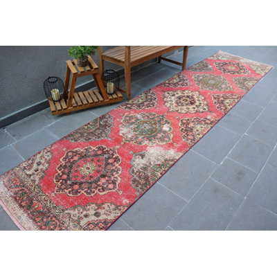Vintage Handmade Turkish Oriental Oushak Runner Rug for Kitchen and Hallway - 5E976FDD2C0A4FEFAC0489C07BBF2E4E