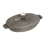 Staub Cast Iron 9-inch x 6.6-inch Oval Covered Baking Dish