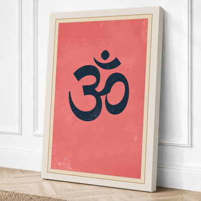 Om in Geometry Minimalist - Wrapped Canvas